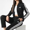Adidas komplet dresowy czarny damski spodnie bluza 